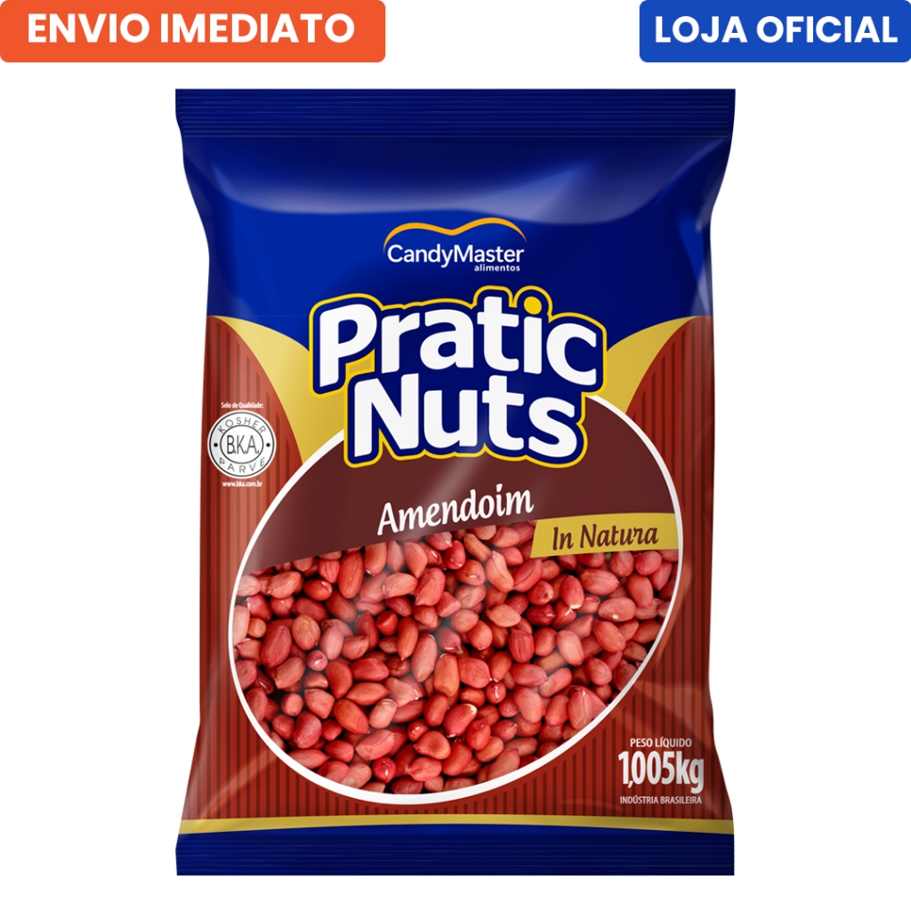 Amendoim inteiro cru 1,005 kg Pratic Nuts