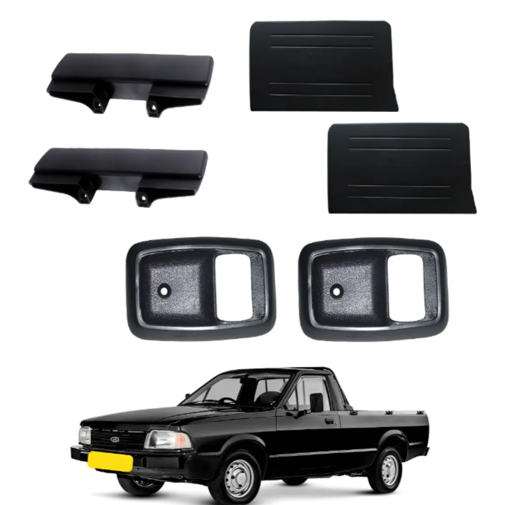 Kit Moldura Macaneta + Forro Porta + Puxador Porta Pampa