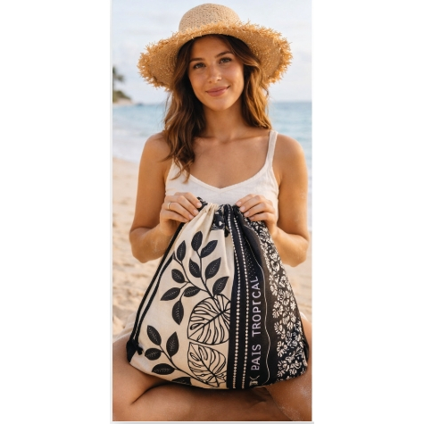 Mochila saco praia bolsa para piscina mochila estampada casual estilosa