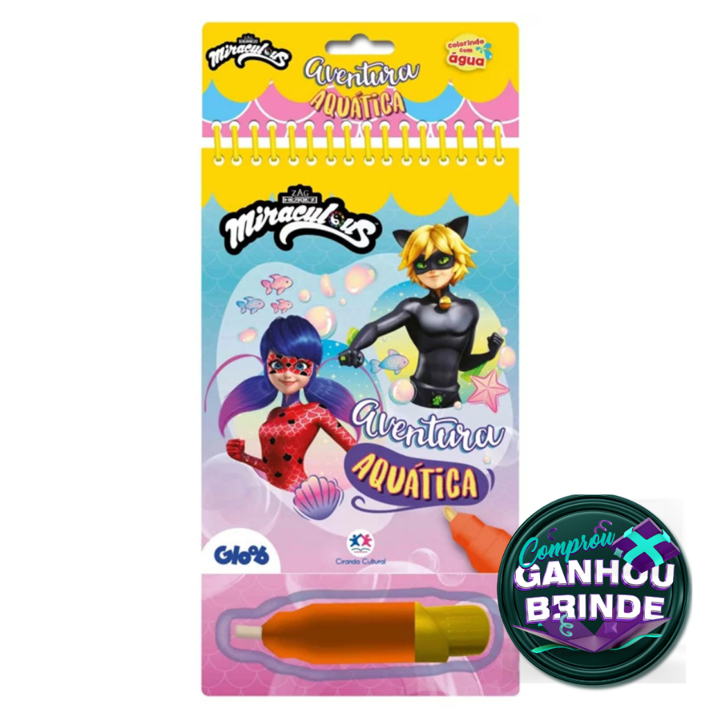 Livro Aquabook Ladybug - Aventura aquática Ciranda Cultural Crianças Filhos Infantil Desenho