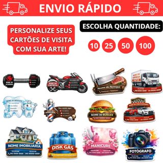 Cartão de Visita Personalizado I Modelos Prontos ou Envie sua Arte em Oferta na Shopee