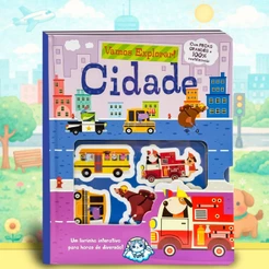 Livro Infantil Adesivos Reutilizáveis Cenários 3D para Montar e Decorar Adesivos Cidade