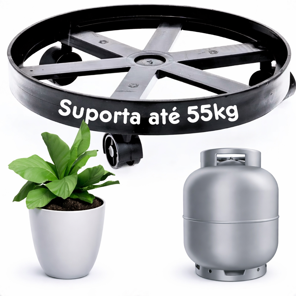 Suporte Com Rodinhas Para Botijão De gás Vaso de Planta Galão De Água bujão de gás 13kg P13 em Oferta na Shopee