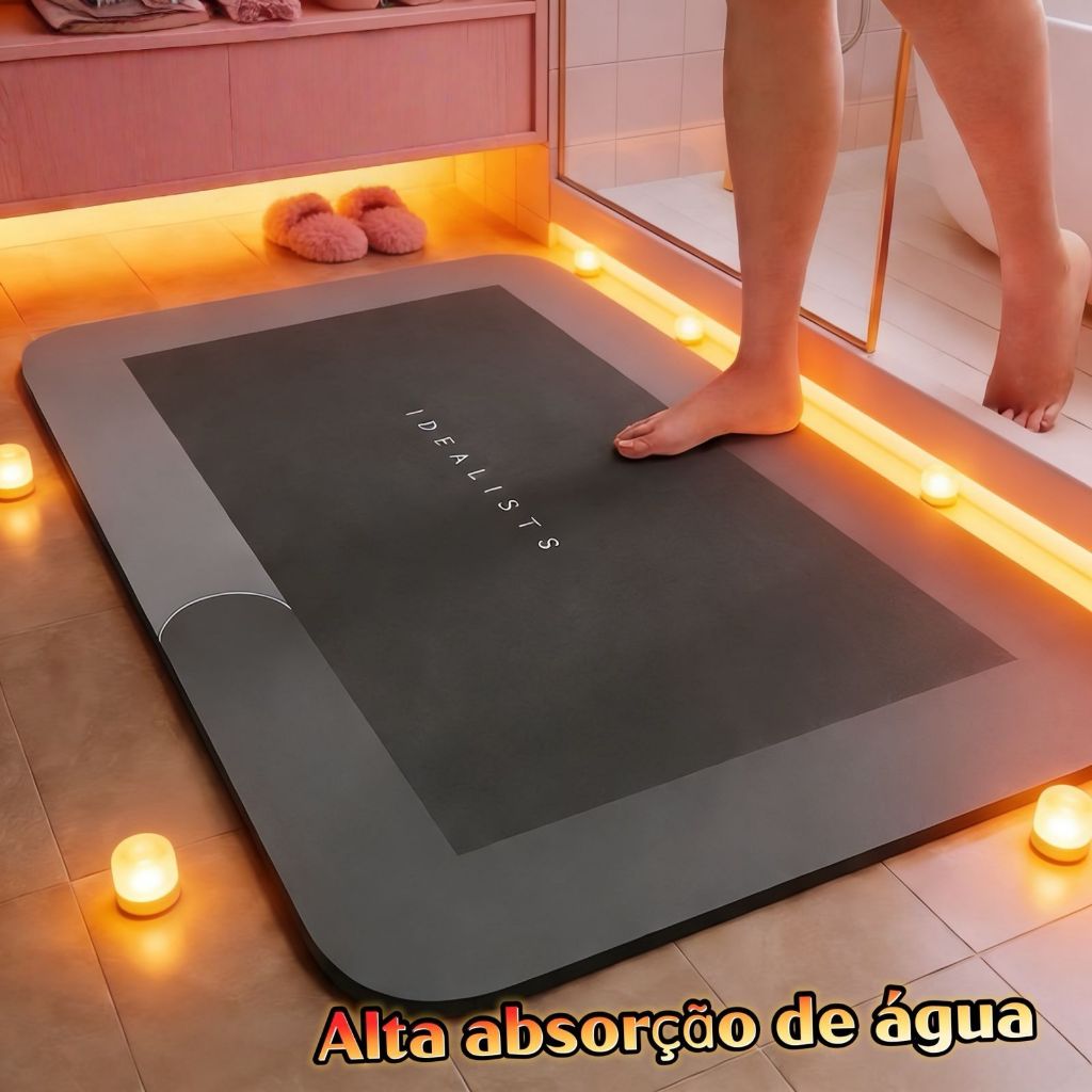 Tapete Antiderrapante de Banheiro Super Absorvente,Tapete Absorvente Antiderrapante Para Banheiro/Porta De Entrada