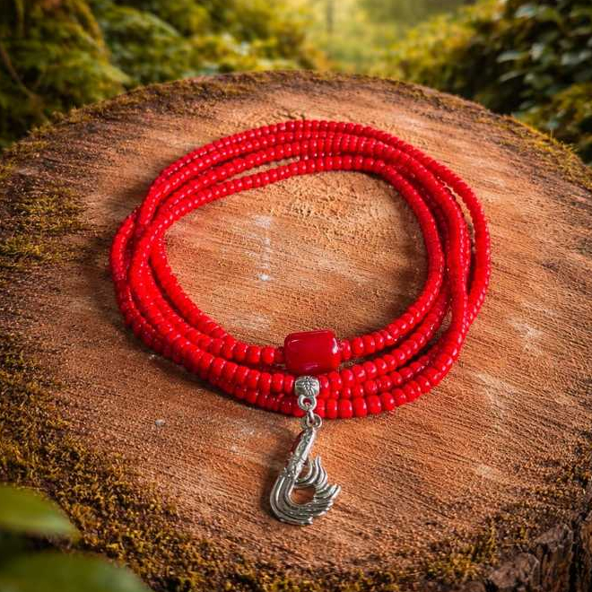 GUIA DE IANSA/ OYÁ COM PINGENTE UMBANDA E CANDOMBLE
