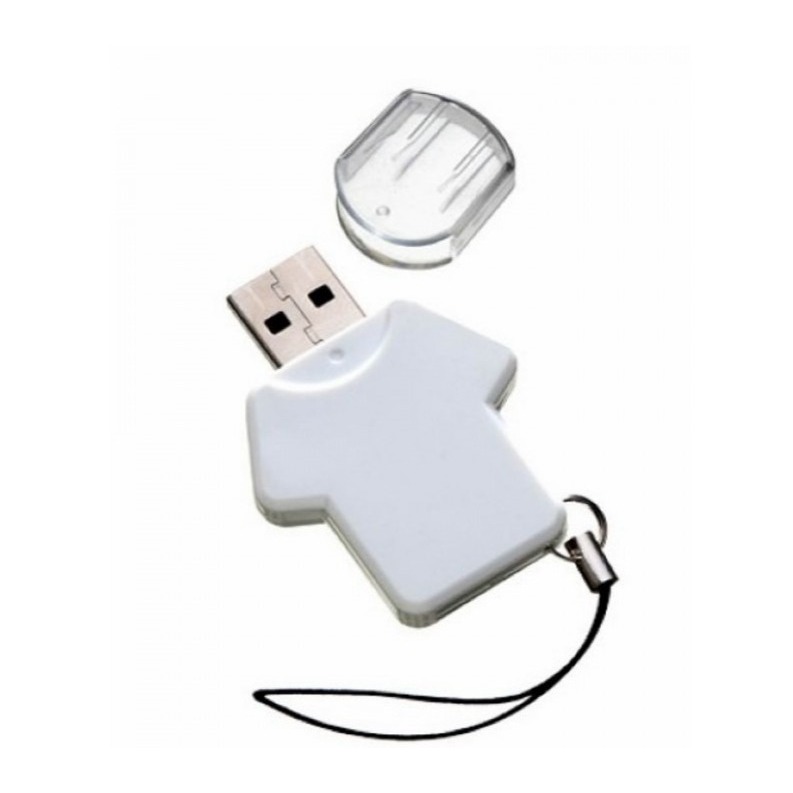 Pen Drive Camiseta Cor Branca 4GB e 8GB ( PROMOÇÃO )