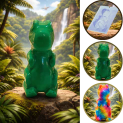 1~5 Forma Porto Com Silicone (3 partes) Para Chocolate DINOSSAURO – CÓD p76 (PROMOÇÃO PORTO) CHOCO