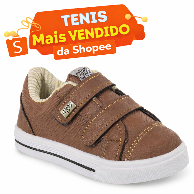 Tênis Menino Glady Infantil Criança Confortável Estiloso Original Fechamento Fácil Original Promoção