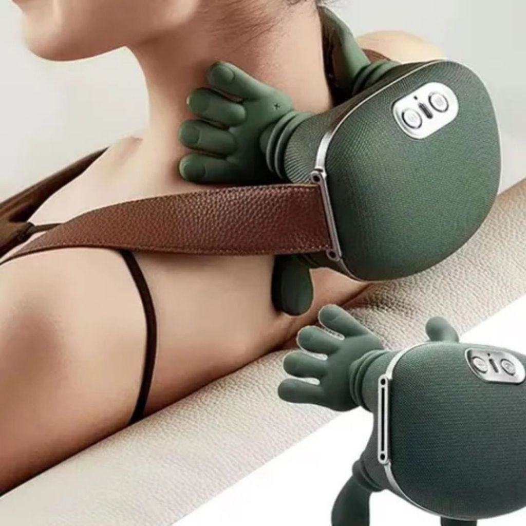 Massageador de Pescoço 8 Pontos Aquecimento Relaxamento Tensão Ombro Mãos Massagem Alívio.XHL_ELETRONICOS