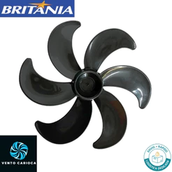 Hélice Britânia 30cm 6 Pás BVT30 Protect Turbo Preta