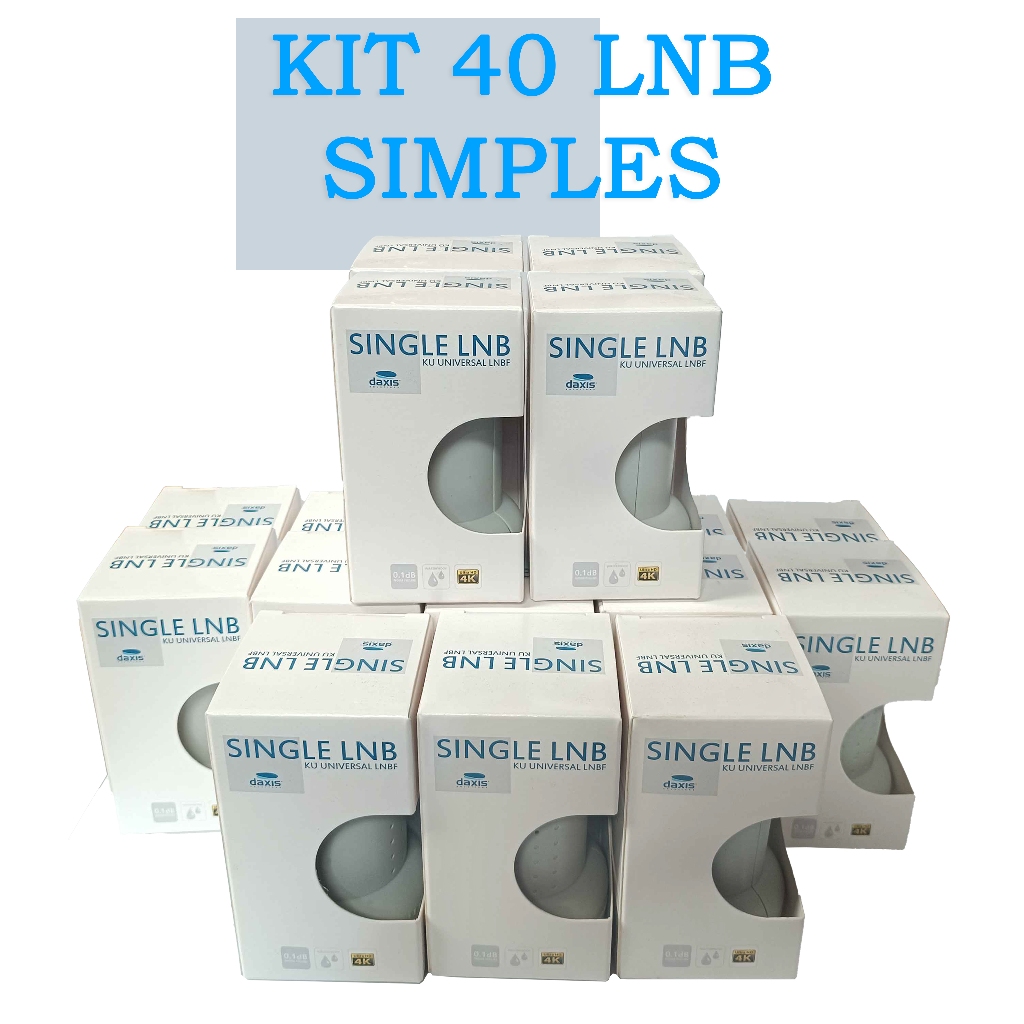 KIT COM 40 LNB SIMPLES BANDA KU UNIVERSAL BANDA KU 1 SAIDA SKY