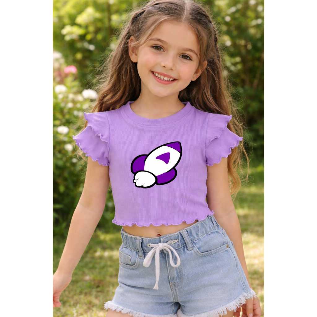 Blusa Foguete Kleten Emily vick infantil-Canelado Ribana Youtuber Kids