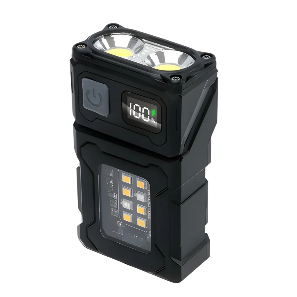 Lanterna Tática EDC pequena Potente com Clip e Power Bank longo alcance P Camping pesca mochila