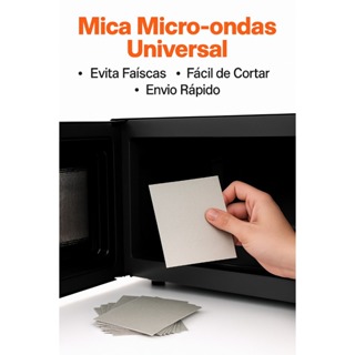 KIT 2 Mica Universal para Micro-ondas – Evita Faíscas – Protege Magnetron em Oferta na Shopee