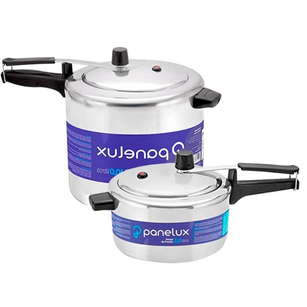 Kit 2 Panelas De Pressão 3,0 e 10 Lt Polida Classic Panelux