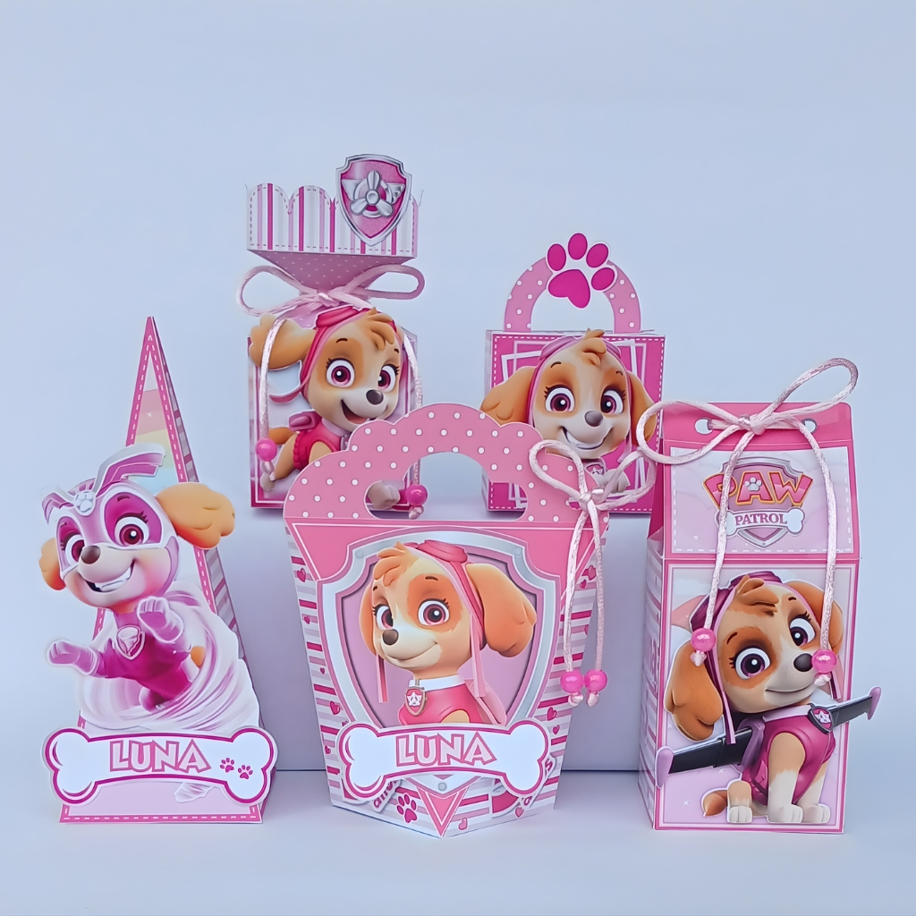 20 a 50 Kit festa personalizado lembrancinha festa infantil, Aniversário, Decoração Infantil - Tema Patrulha Canina Skye
