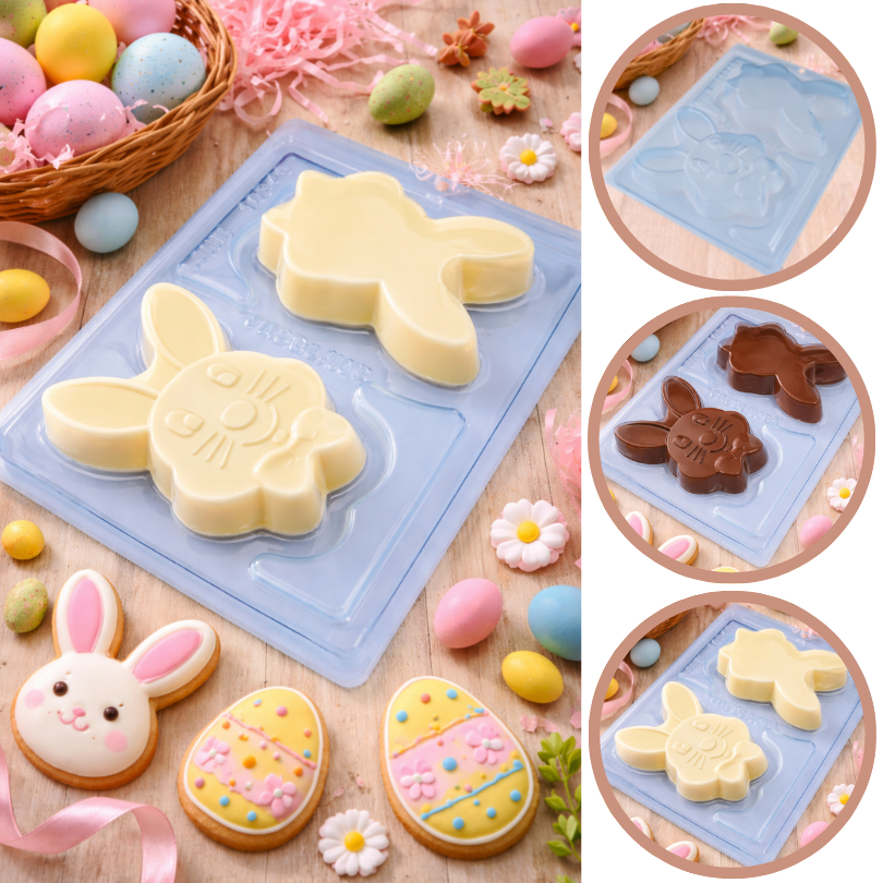 Forma Silicone Bwb 3 Partes Páscoa PORTA JOIAS COELHO 10340 (CHOCO)