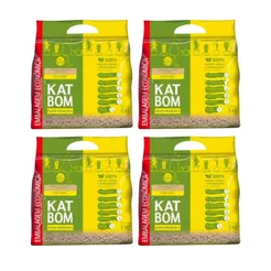 Kit 4 Granulado Sanitario Katbom Capim Limão - 6 Kg
