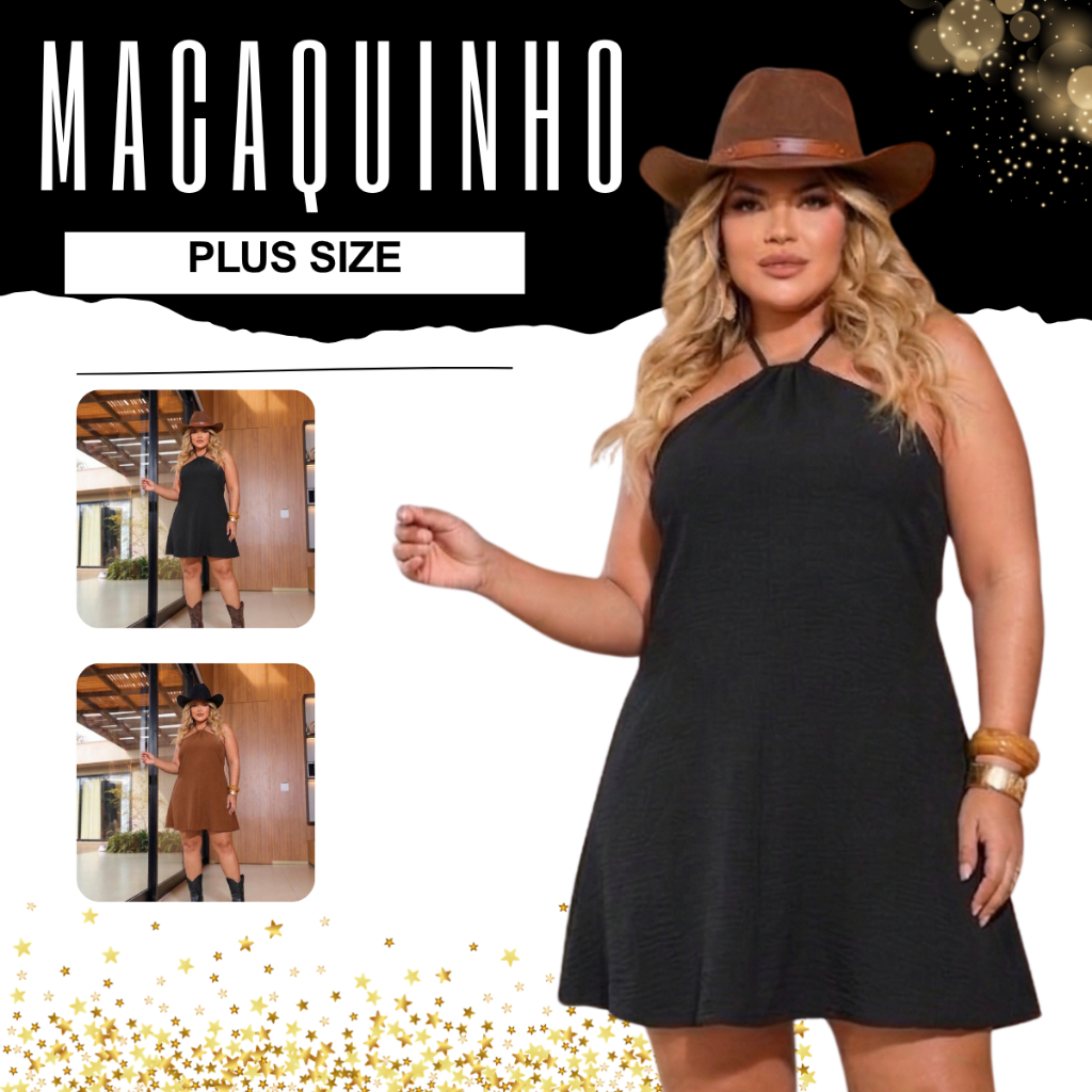 Macaquinho Macacão Plus Size Amarração Short Saia Rodado Soltinho Tendencia Boho Chique Promoção Rodeio Country Pecuaria