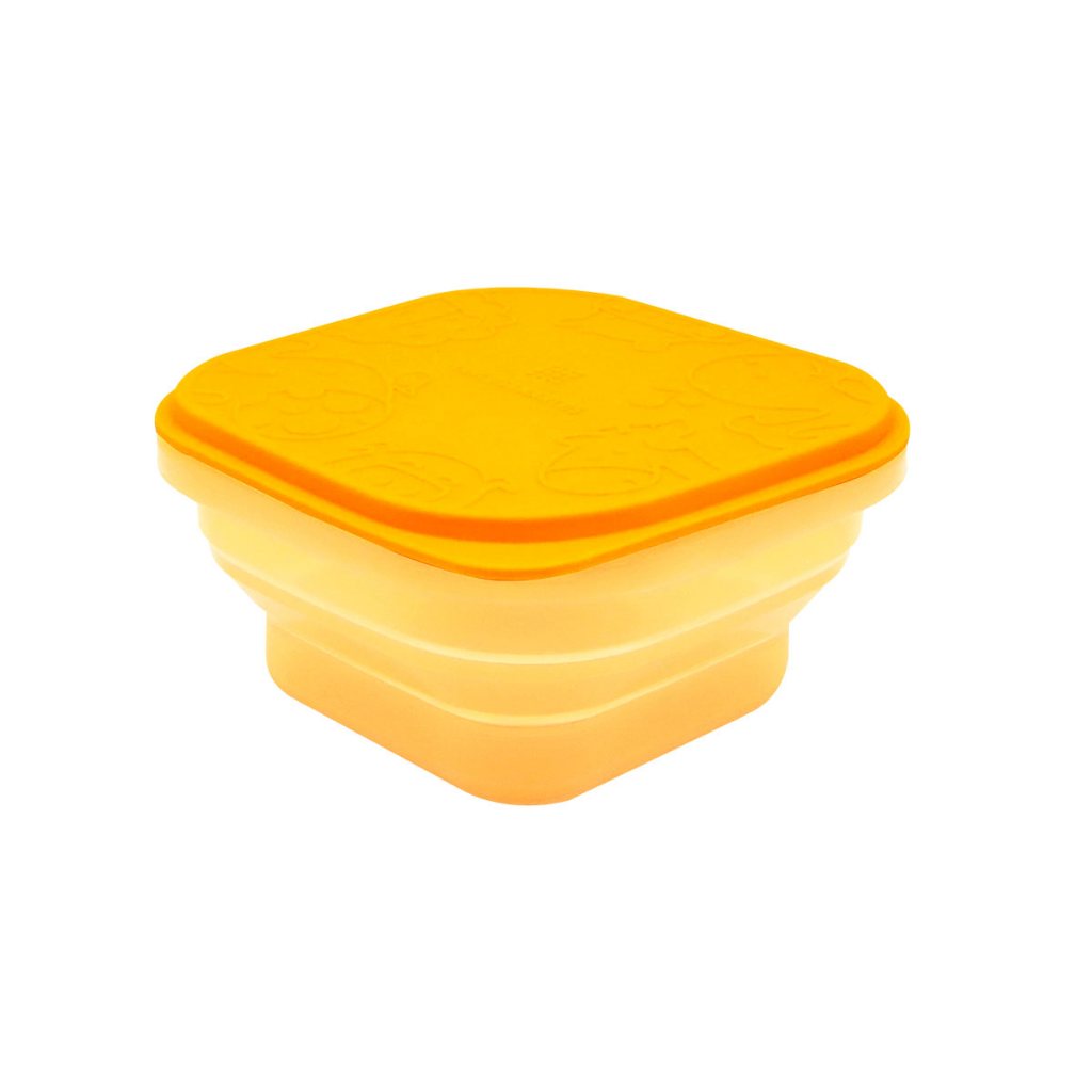 CONTAINER DOBRÁVEL COM TAMPA PARA REFEIÇÃO OU SNACK 400ML GIRAFA LOLA