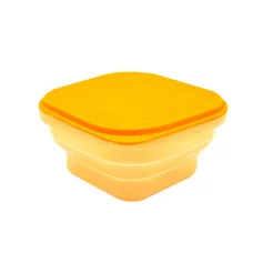 CONTAINER DOBRÁVEL COM TAMPA PARA REFEIÇÃO OU SNACK 400ML GIRAFA LOLA