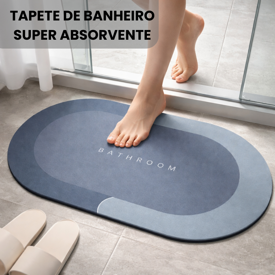 Tapete Banheiro Cozinha Lavanderia 40x60 Antiderrapante Secagem Rápida Absorvente