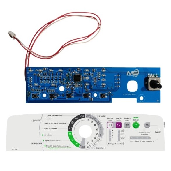 Placa Interface + Adesivo compatível Lavadora Consul 15kg Cwe15