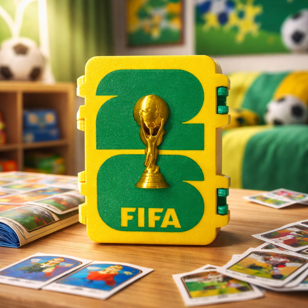 Caixa Organizadora de Figurinhas Copa 2026 | Porta Figurinhas do Álbum da Copa | Cores personalizadas | Com ou sem nome!