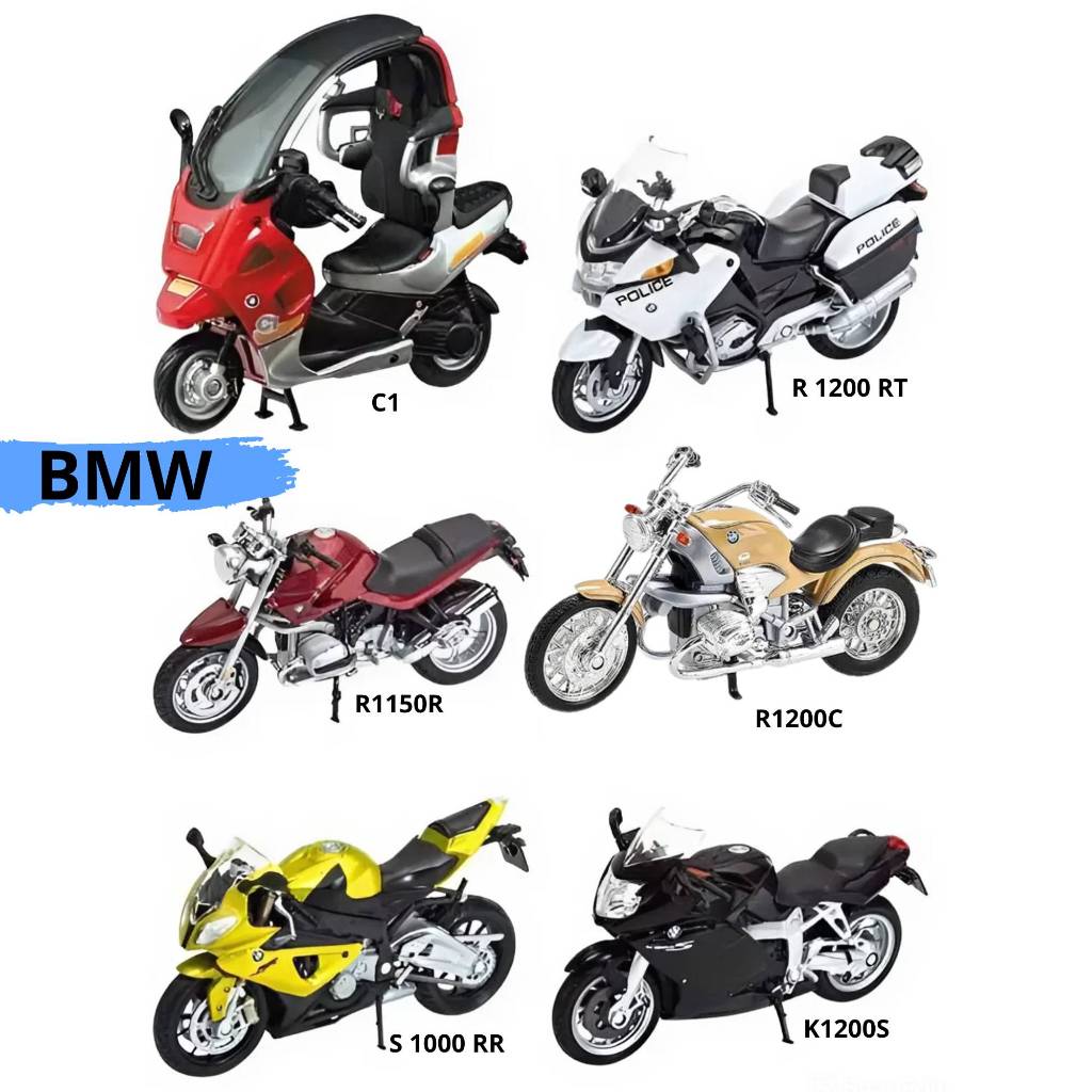 Moto Colecionável 1:18 Mix BMW Welly - Unidade