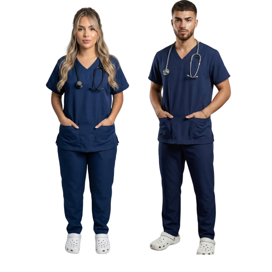 Pijama Scrub Cirurgico Tech Roupa Privativa Uniforme Hospitalar Conjunto Pijama Cirúrgico - Unissex