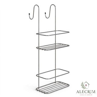 Suporte De Pendurar Porta Shampoo 2 Andares Para Box Em Aço Cromado Banheiro em Oferta na Shopee