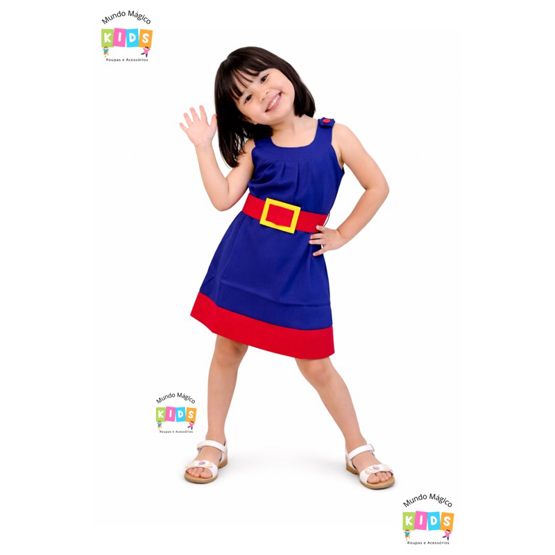 Vestido o Show da Luna Festa Infantil Aniversário fantasia Menina