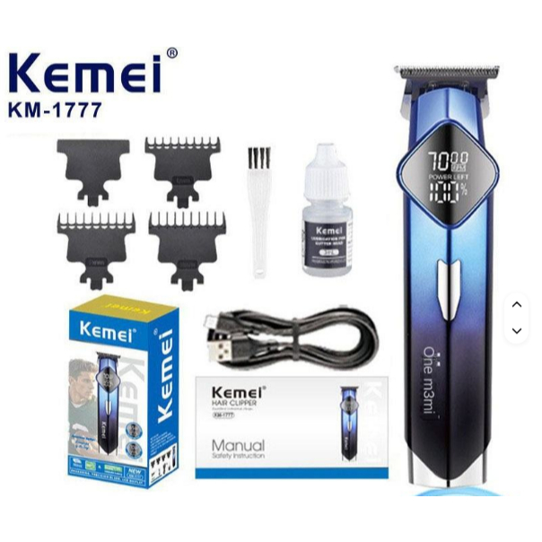 KEMEI-1777 Multifuncional LCD Digital Display Cabelo Elétrico para Clipper em Oferta na Shopee