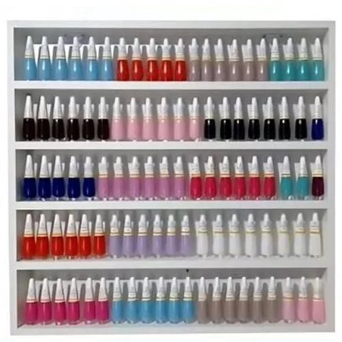 Expositor de esmalte de parede esmaltes , tintas , linhas , miniaturas , decorações Branco para 200-esmalte 60x60x6