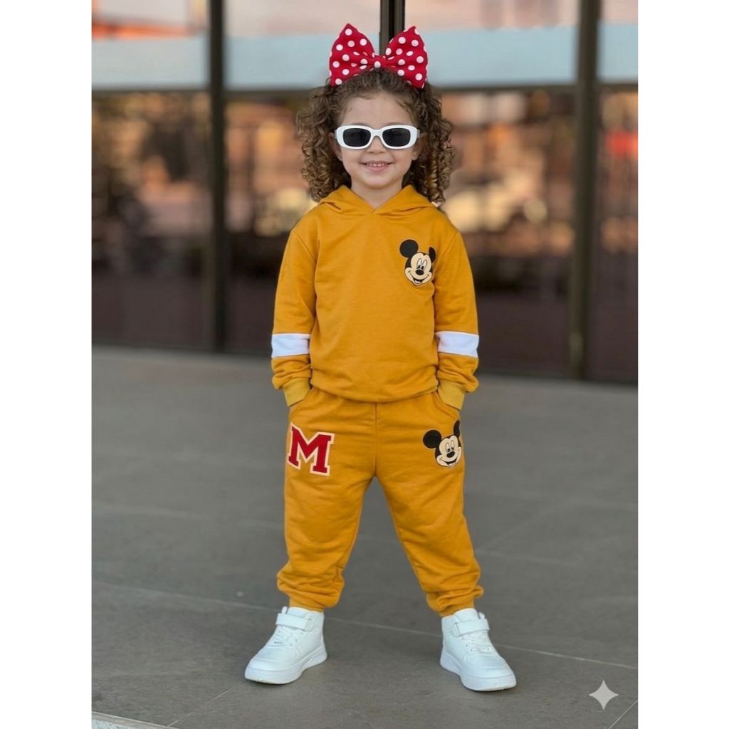 Conjunto Infantil Moletinho Mickey Menino E Menina Inverno Com Capuz 2 ao 14 Anos Roupa Infantil — imagem 2 de 2