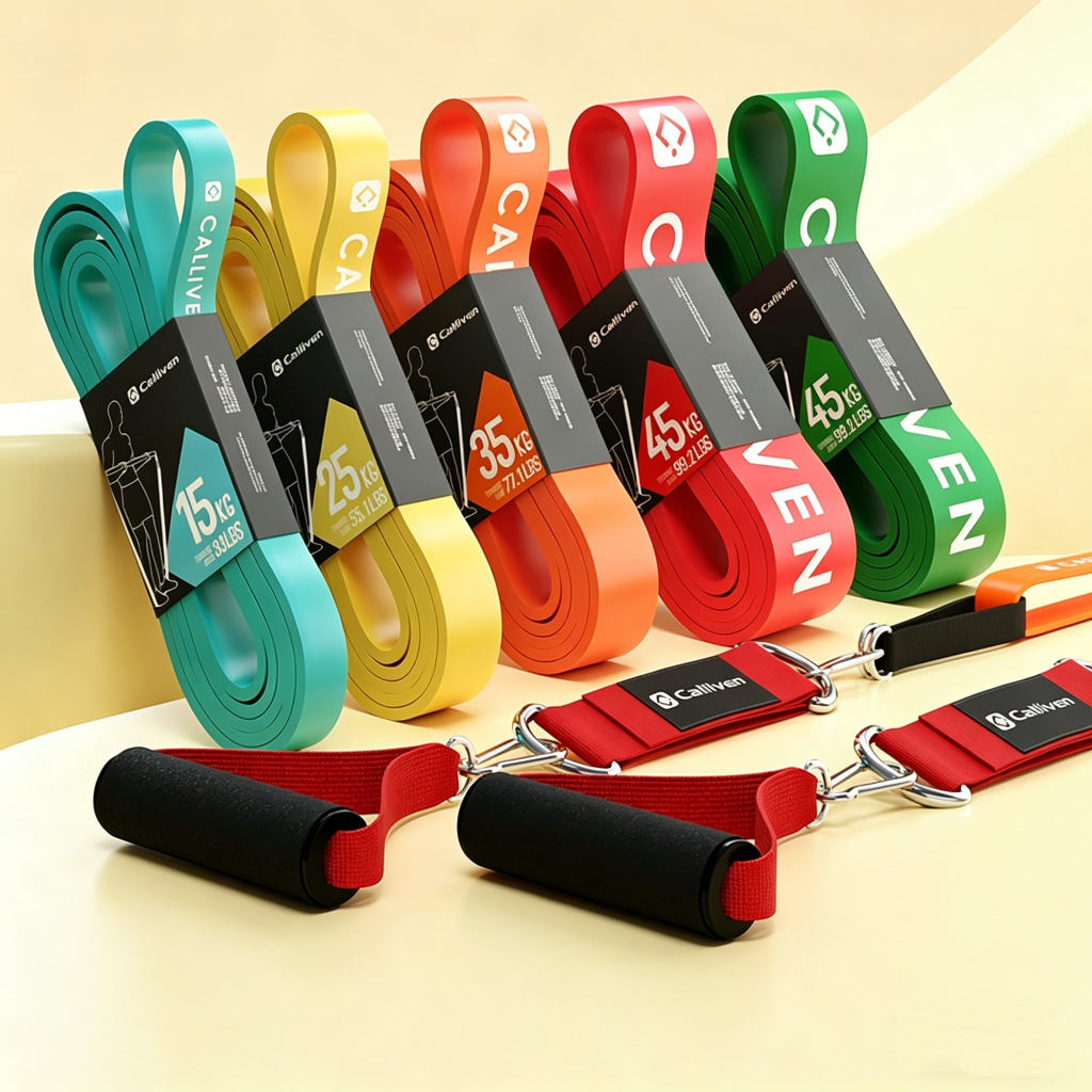 Kit 6 Super Band Elástico Fitness Extensor Funcional 6 Intensidades Exercício em Casa