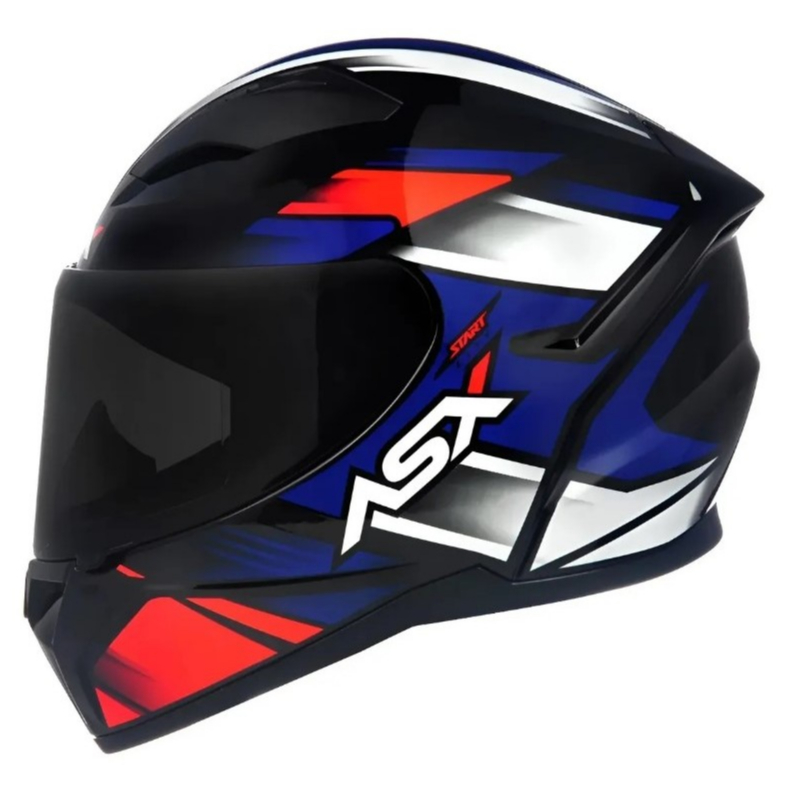 CAPACETE ASX CITY LANÇAMENTO START ARROW BAVETE E NARIGUEIRA + VISEIRA CRISTAL