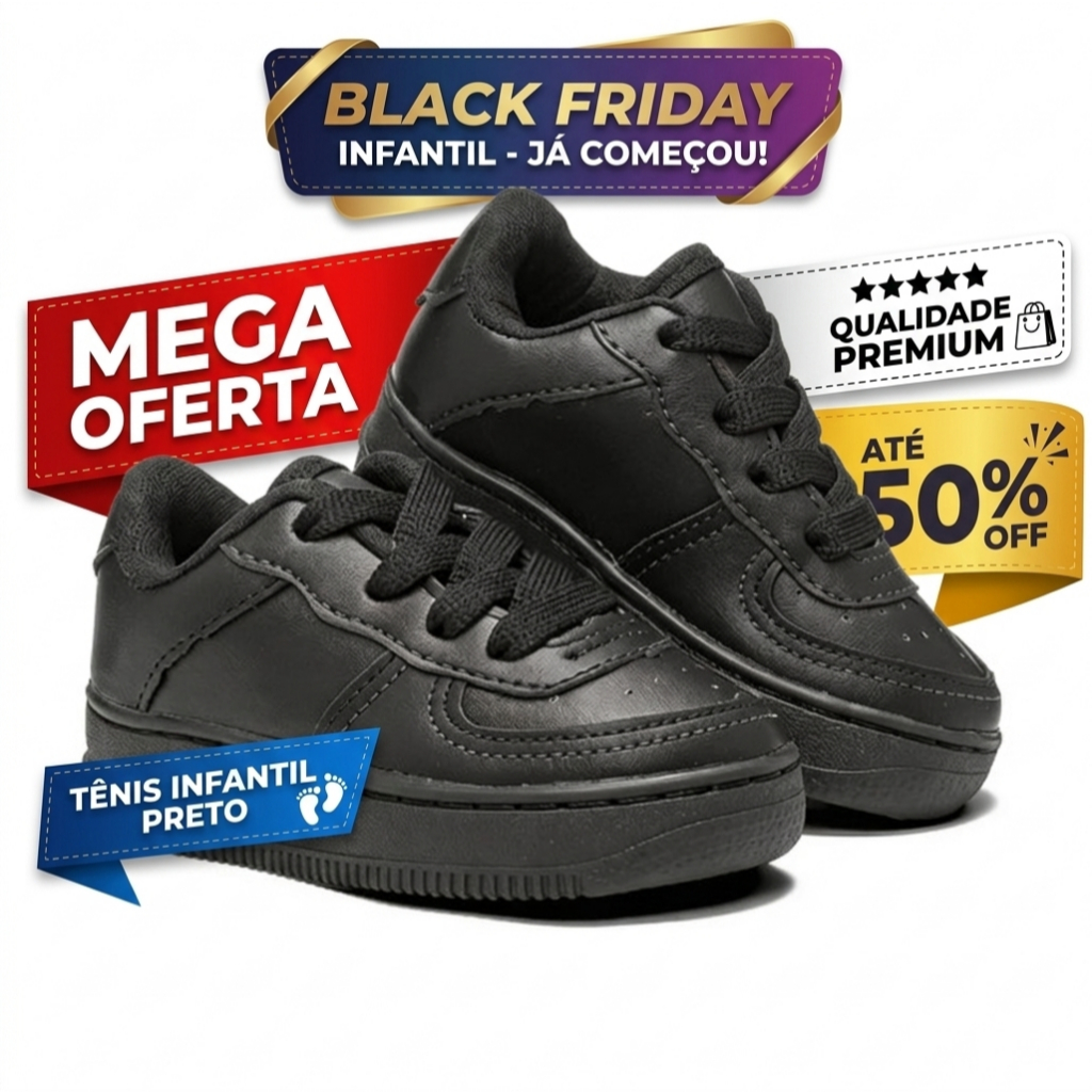 Tênis Infantil Casual Escolar Unissex Leve Confortável Macio Numeração 26 a 33 Oferta Envio Imediato