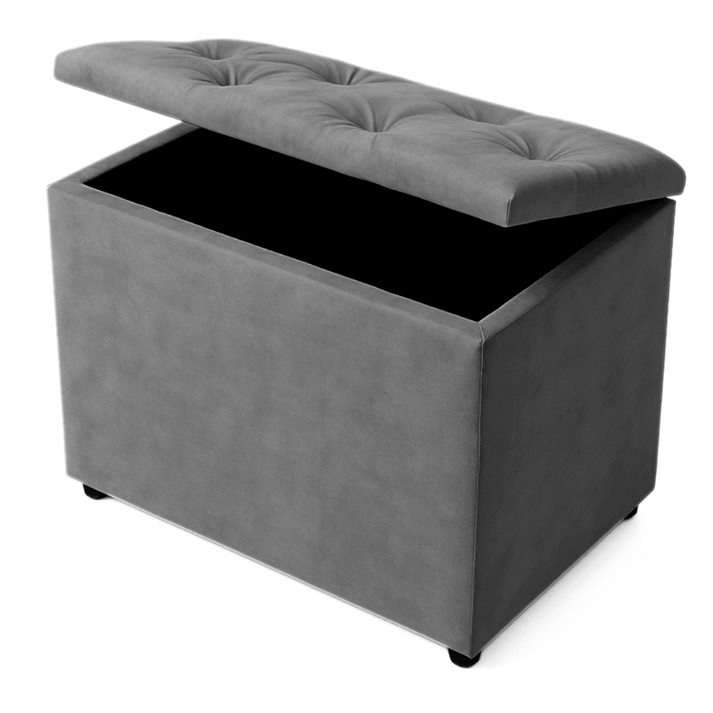 Baú Retangular Banquinho Puff Decorativo organizador Guarda Brinquedos Assento