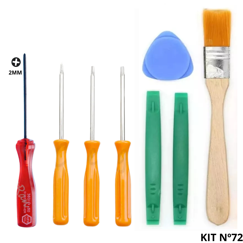 Kit Chaves Torx T6 T8 T10 Com Acessórios + Phillips 2mm de 11cm Para Abrir Ps3 Ps4 Pro Xbox 360 One