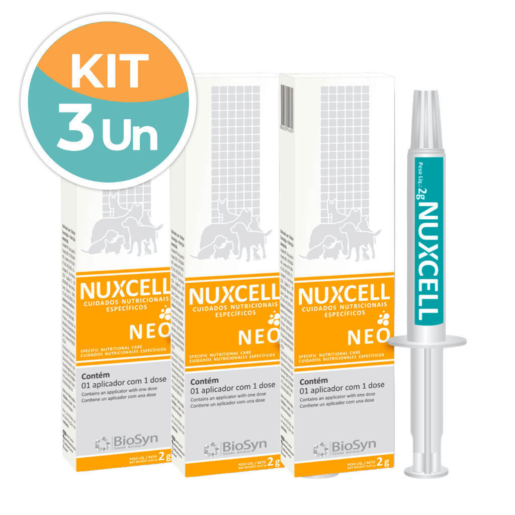 Kit 3 Nuxcell Neo Suplemento Vitamínico Para Cães Biosyn 2g