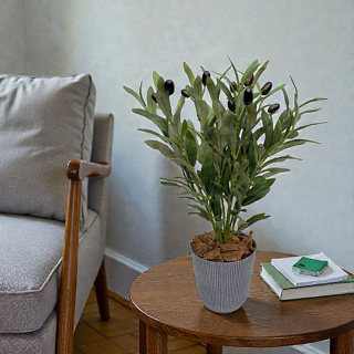 Planta Artificial Haste Galho Ramo De Oliveira Médio 47cm Decorativo Permanente Toque Real Decoração em Oferta na Shopee