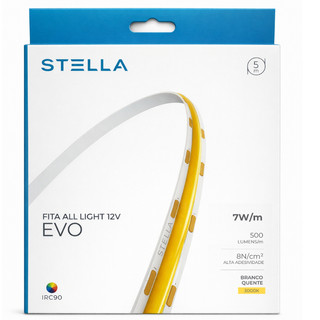 Fita  LED Stella All Light Evo 12V 7W 3000K 4000K IRC90  Sanca Móveis Decorativa Iluminação Indireta