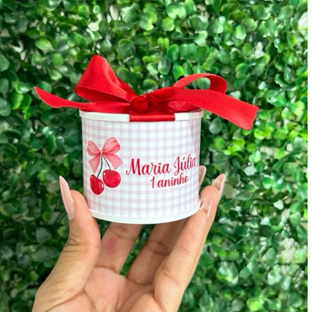 Tubolatas 5x6 cerejinha - cereja / Lembrancinha / Festa Infantil / Tubolata Personalizada / Maternidade / Nascimento