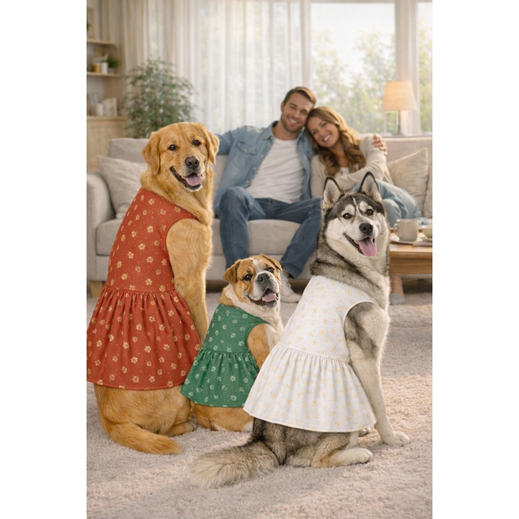 Vestido Para Cães Grandes Confortável fecho em velcro Pitbull Labrador Rottweiler