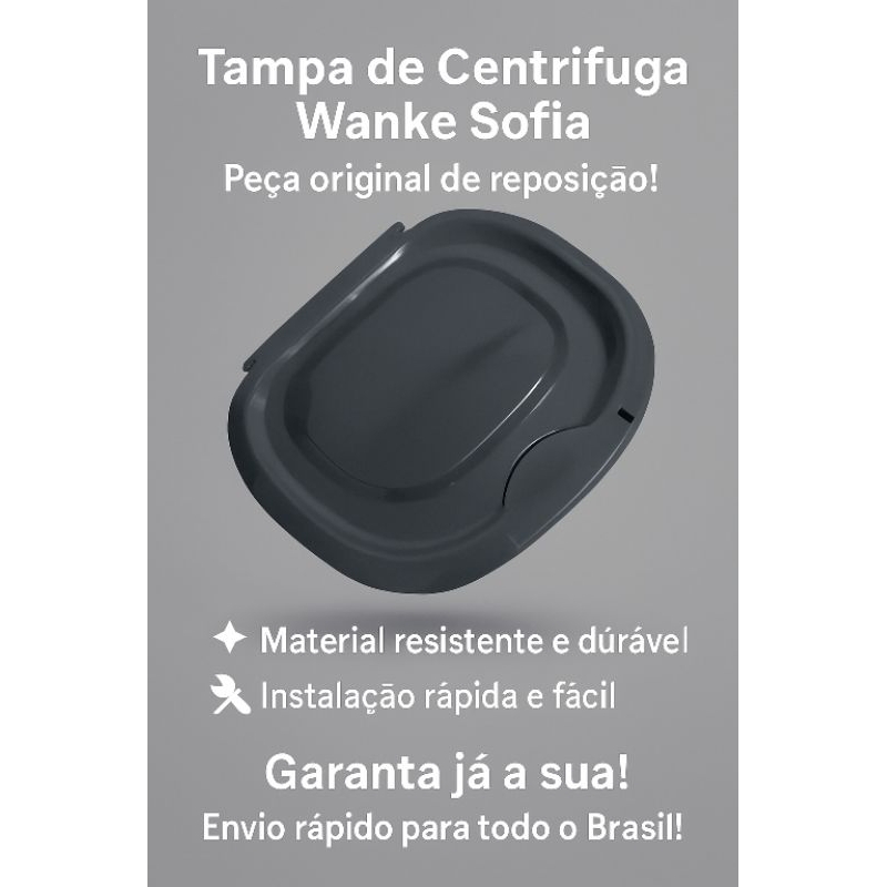 Tampa centrifuga wanke máquina sofia