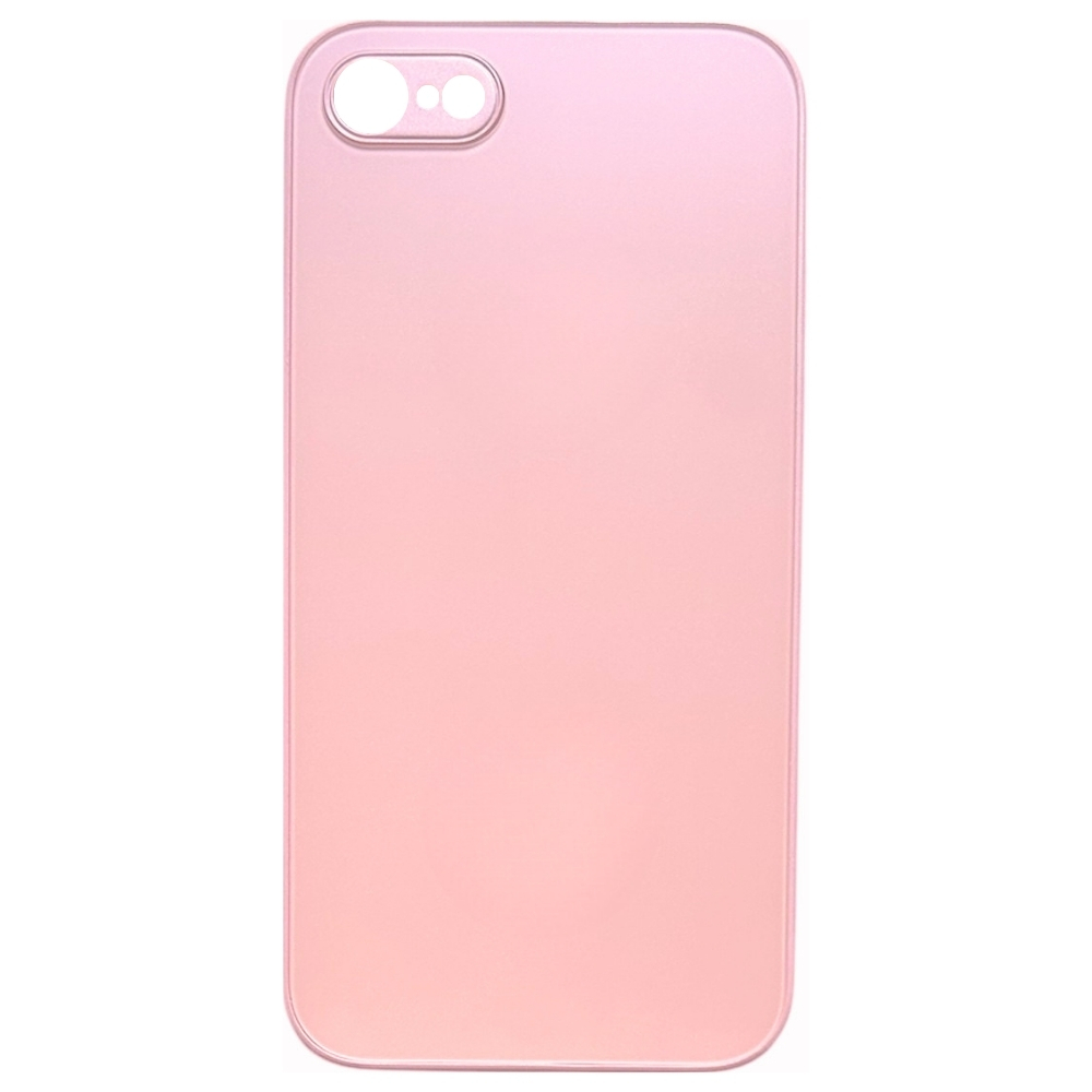 Capinha de Vidro Fosco Rosa Claro de Iphone 7 Normal Iphone 8 Normal Iphone SE 2020 2022 Proteção Fechada Na Lateral