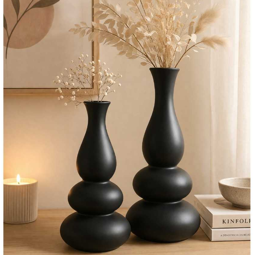 Vaso Decorativo Dupla Bela em Cerâmica