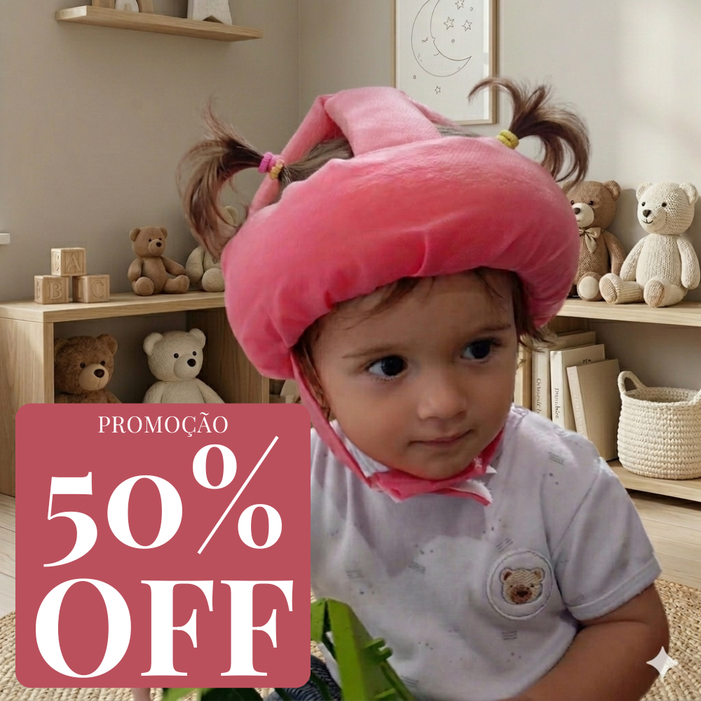 capacete protetor artesanal para cabeça do bebe primeiros passos segurança 3cm de proteção contra impacto grosso 3 cm  . em Oferta na Shopee