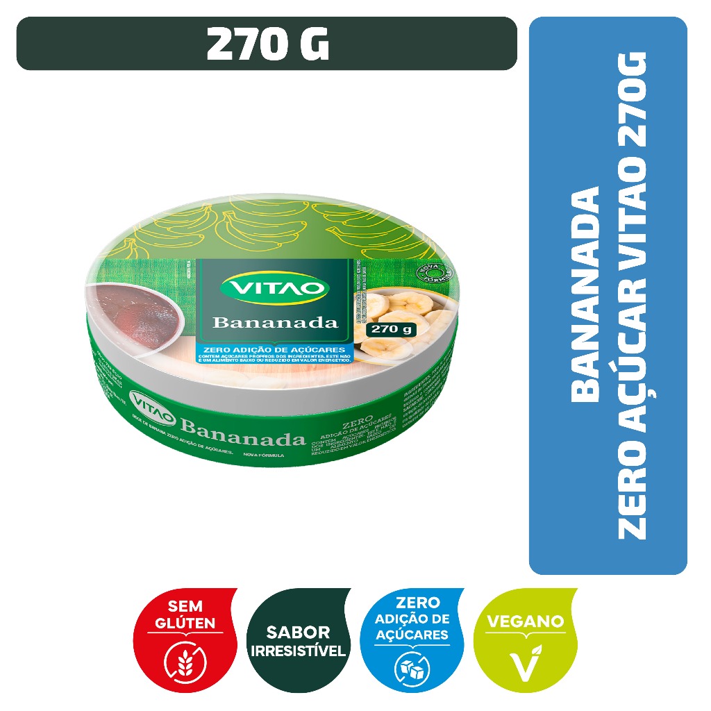 Bananada Zero Açúcar Vitao 270 g